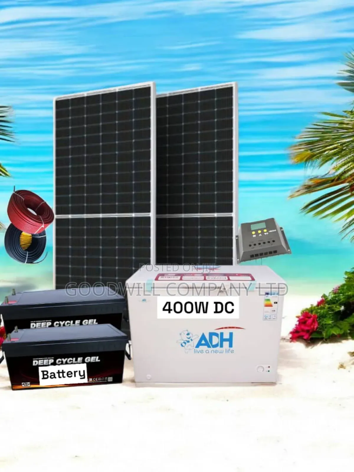 400 Liters DC/Solar Deep Freezer 800w Solar Full Kit