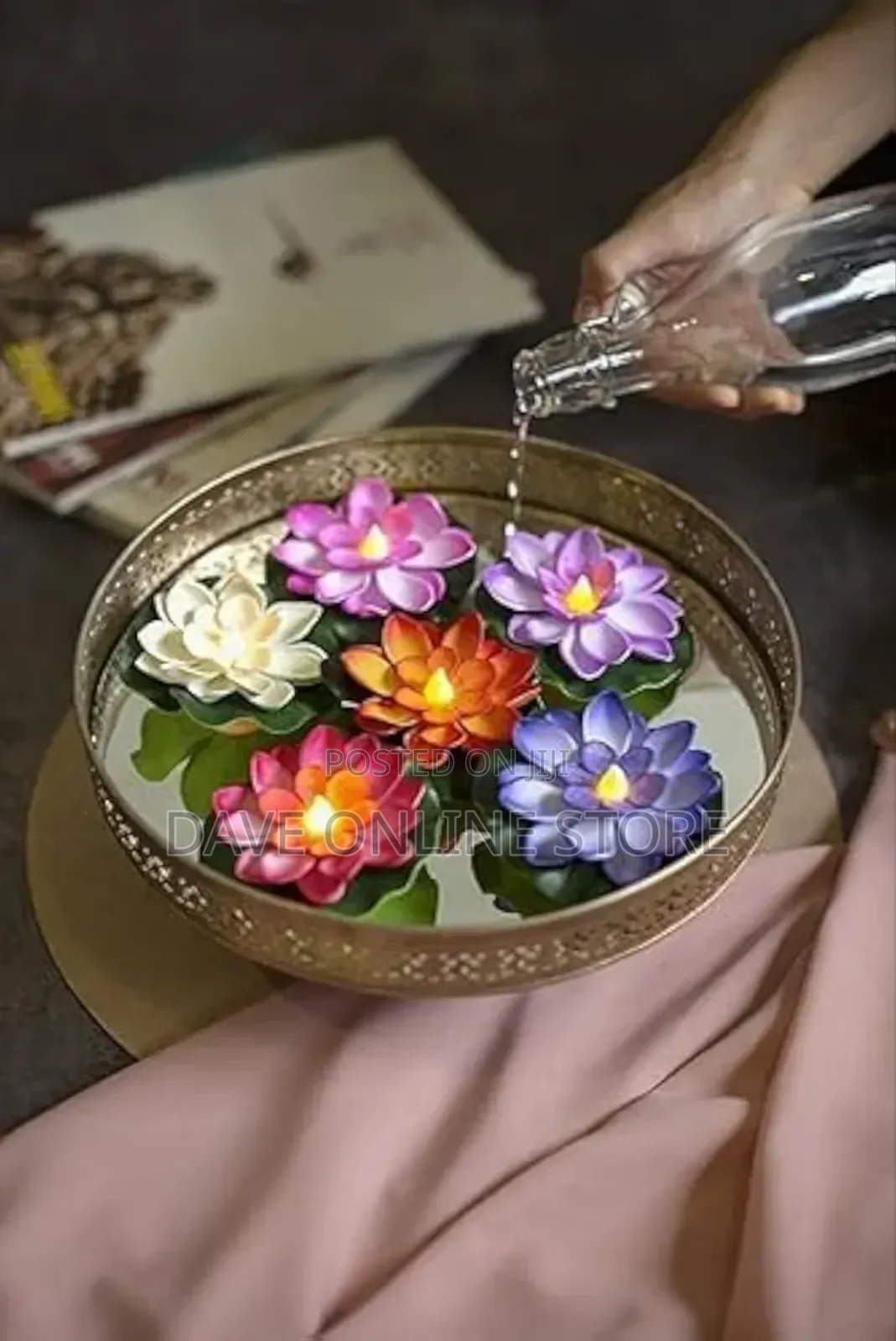 Water Sensor Floating Diyas Smokeless Flameless Candles