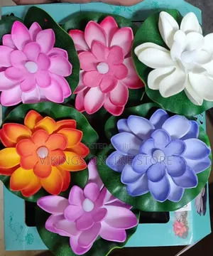 6pcs Lotus Plastic Water Floating Candles
