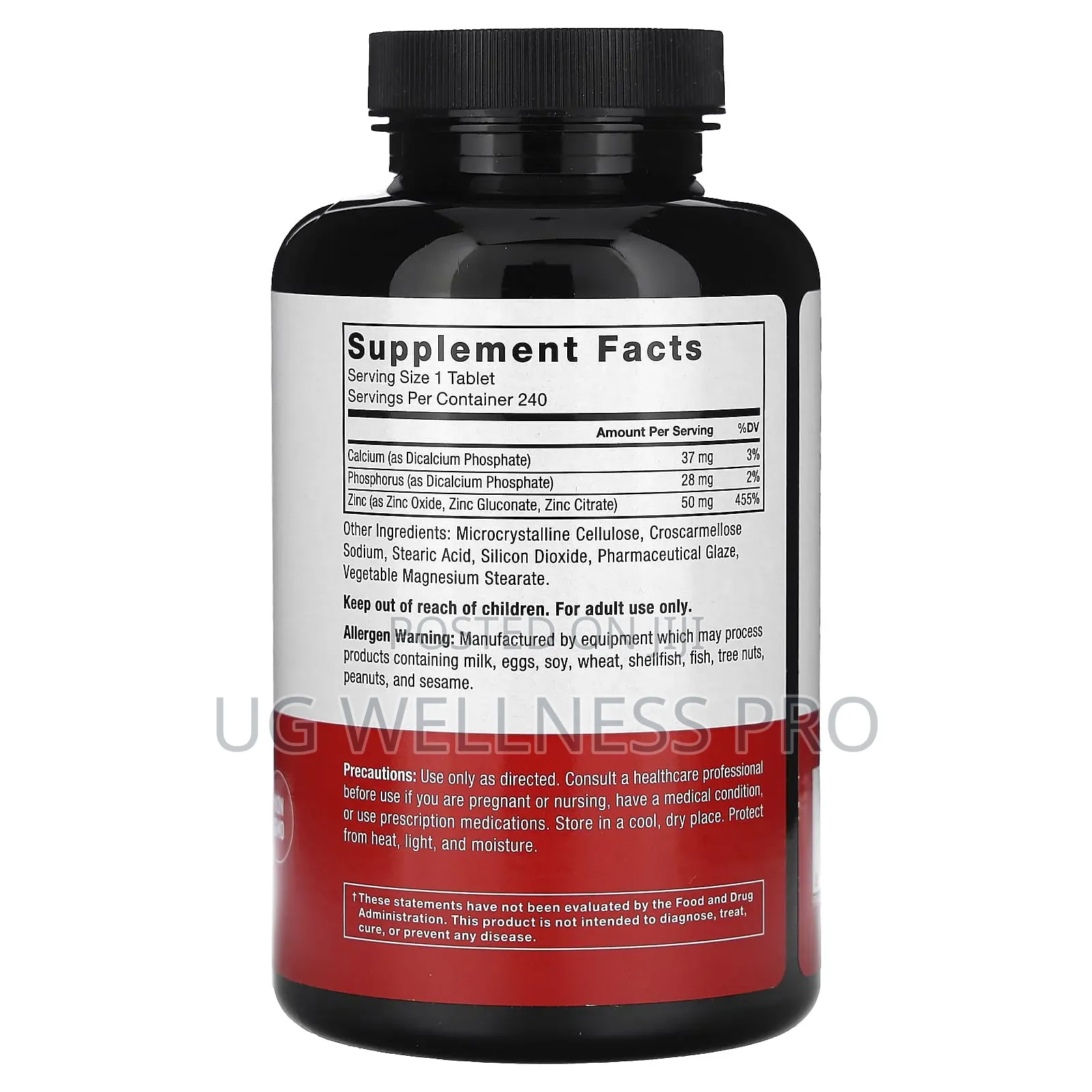 Force Factor, Zinc, 50 Mg, 240 Tablets