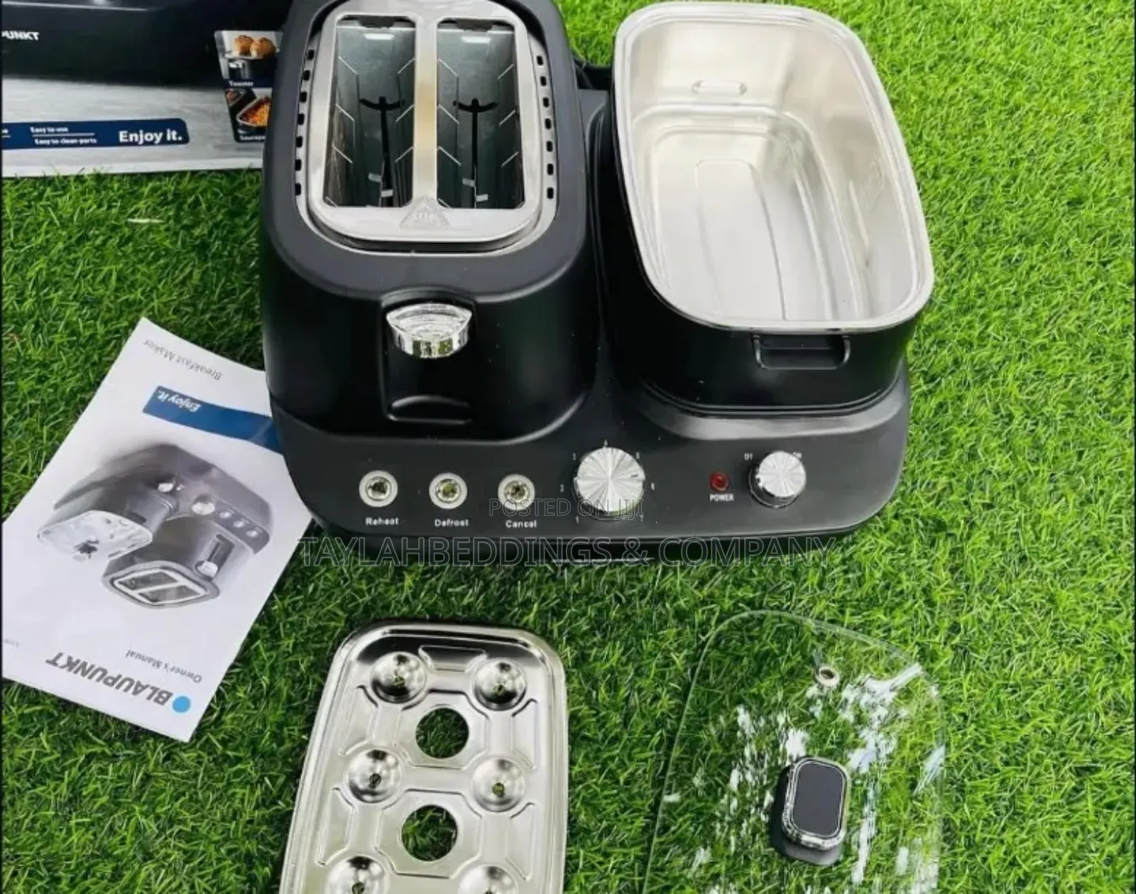 2 in 1 Breakfast Maker With Bread Toaster and Cooking Pot