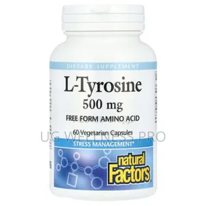 Natural Factors, L-Tyrosine, 1,000 Mg, 60 Vegetarian Capsu