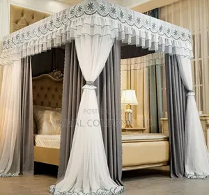 4stand Mosquito Net With Curtains /King Size Net