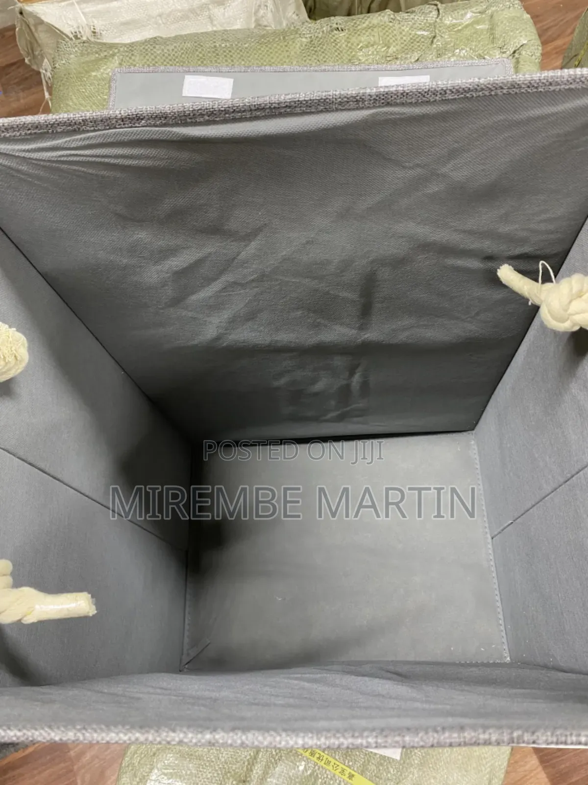 Grey Foldable Laundry Basket