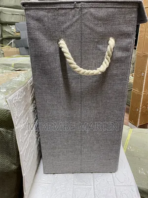 Grey Foldable Laundry Basket