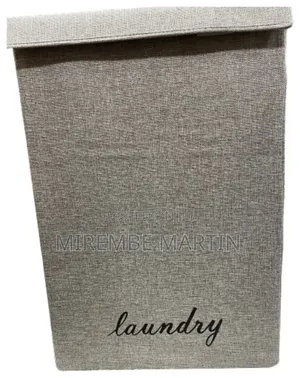 Grey Foldable Laundry Basket