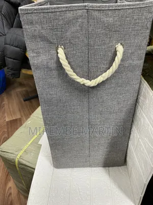 Grey Foldable Laundry Basket
