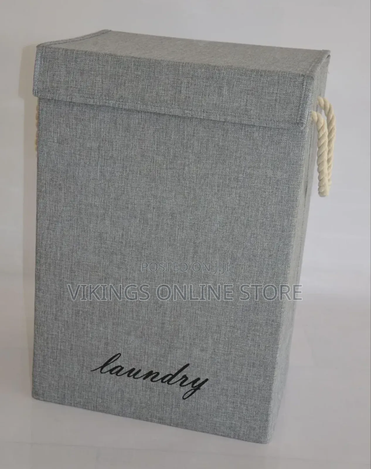 Laundry Basket Grey Width 40 X Depth 30 Cm X Height 60 Cm