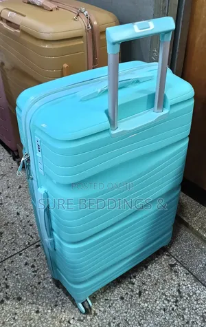 Navy Rubber Suitcase