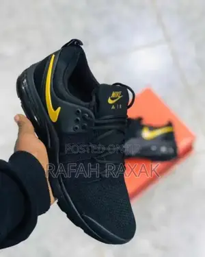 Original Black/Yellow Nike Presto Running Trainer Sneakers