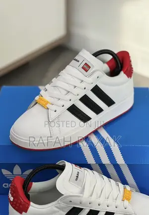 Original White/Red Adidas Grand Court X LEGO Tennis Sneakers