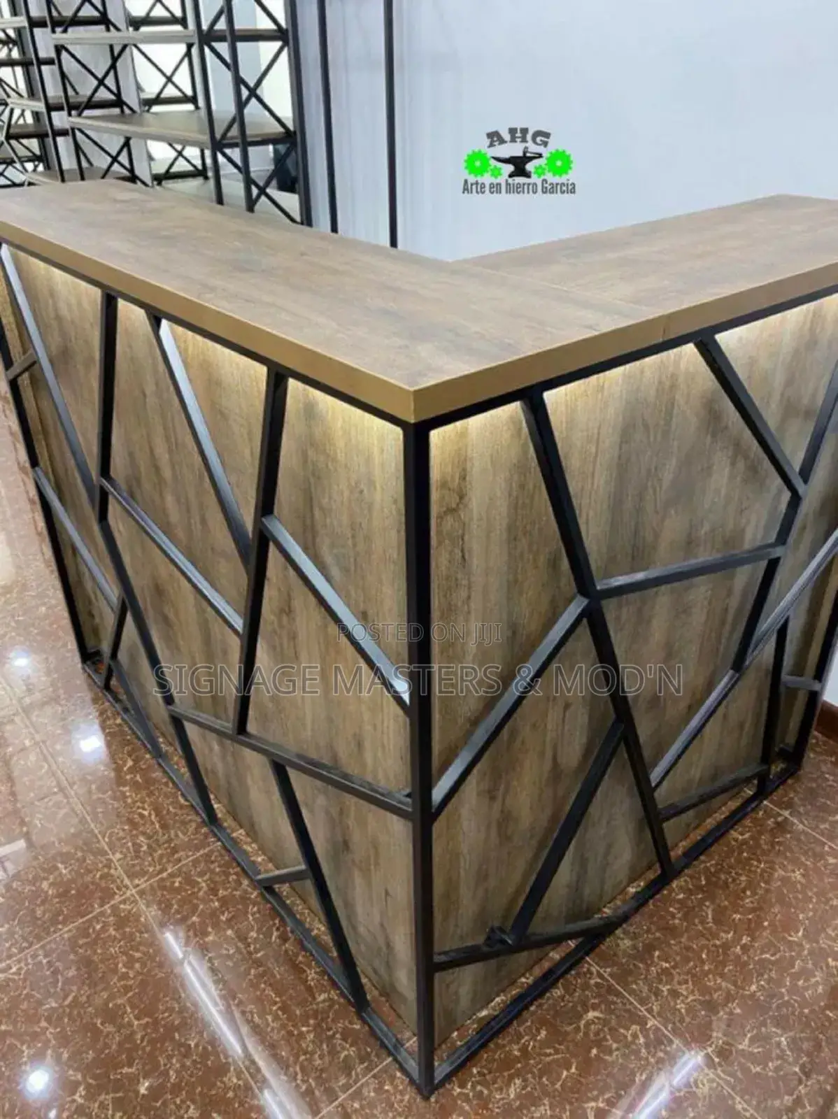 Metal Frame Reception Desk
