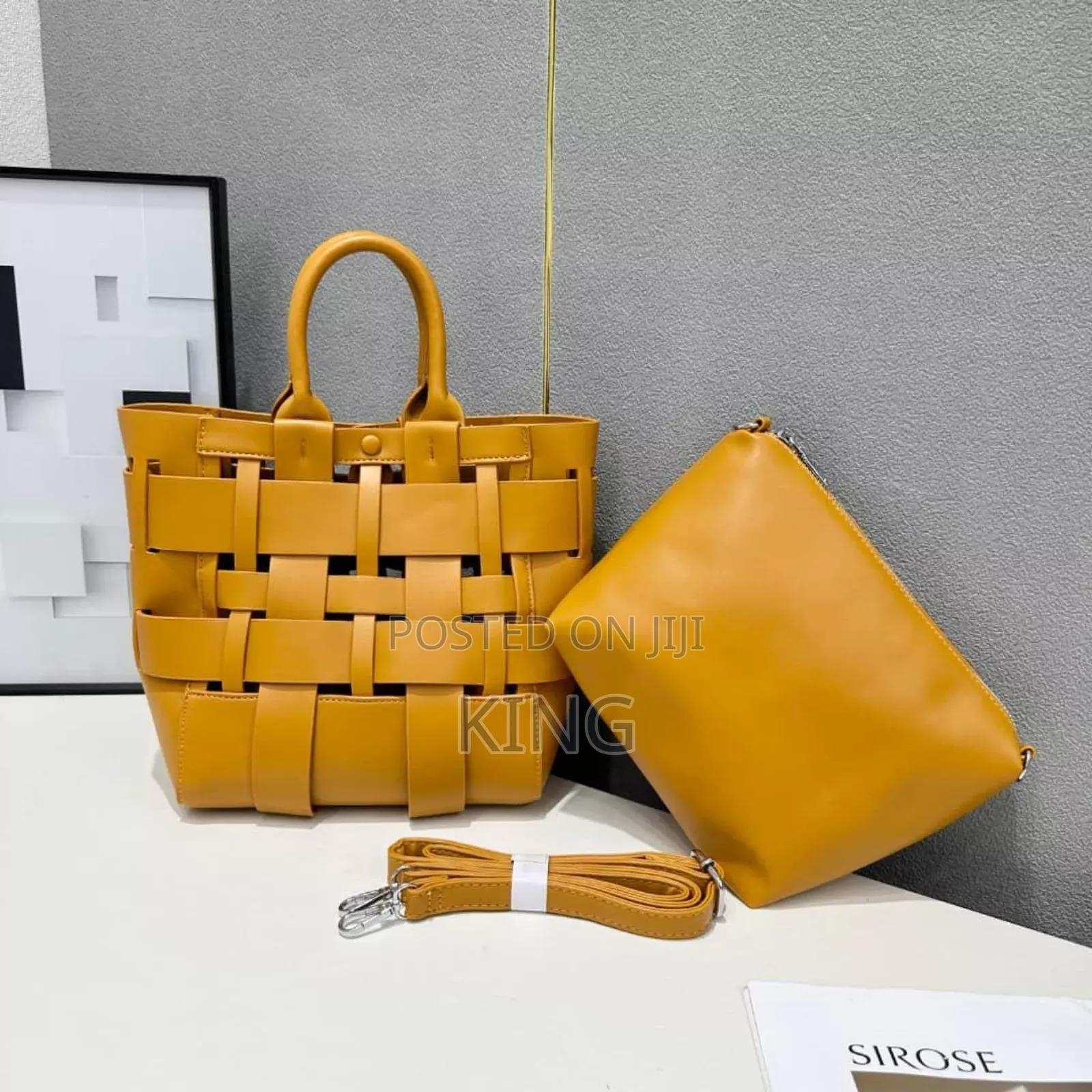 Toss Woven Tote Handbag