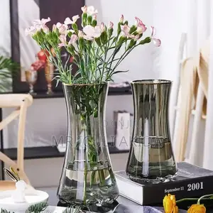 Luxury Crystal Brown Home/Wedding Deco Glass Flower Vase