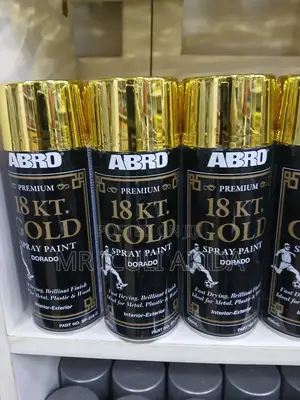 Abro Fast Dry All Purpose Gold Exterior Car Spray Paint