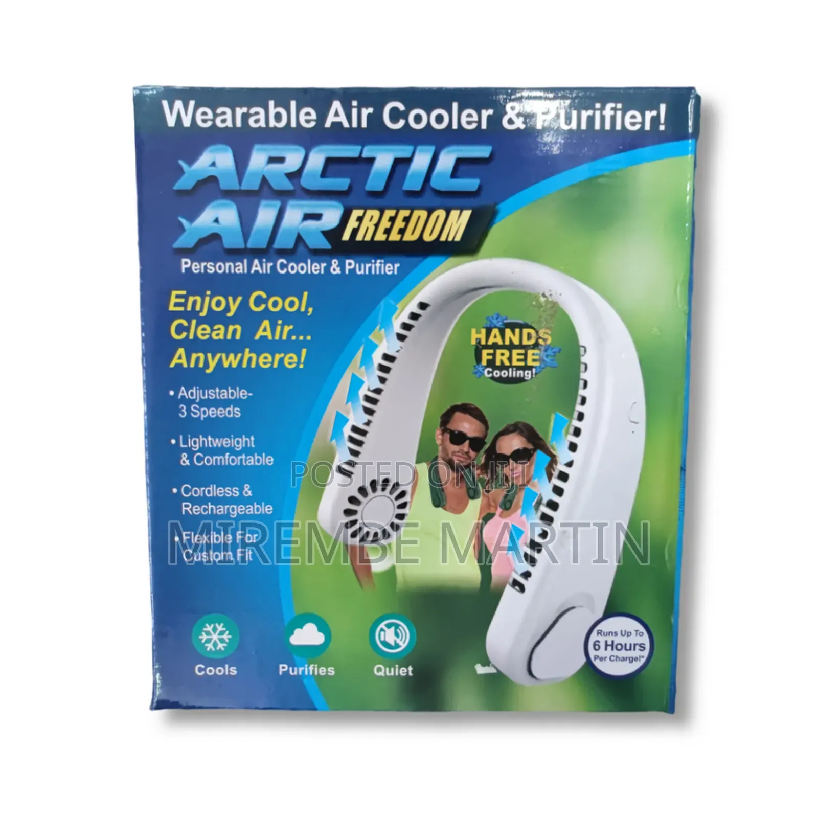 Mini Neck Fan With USB Cable and Rechargeable