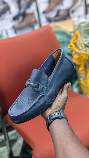 Original Blue Casual Ferragamo Loafer Moccasins