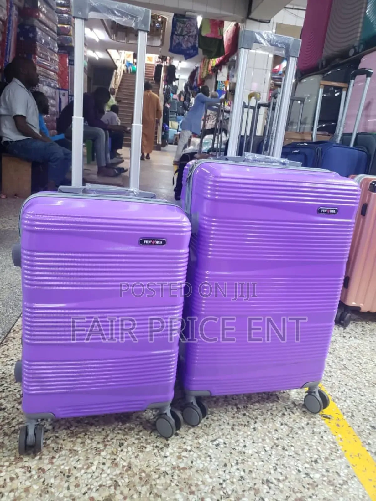 Pure Rubber Plastic Suitcases. Medium. ( Purple)