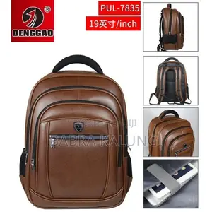DENGGAO 19 Inch Classic Leather Backpack