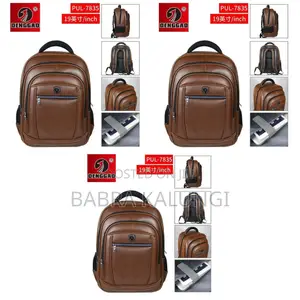 DENGGAO 19 Inch Classic Leather Backpack
