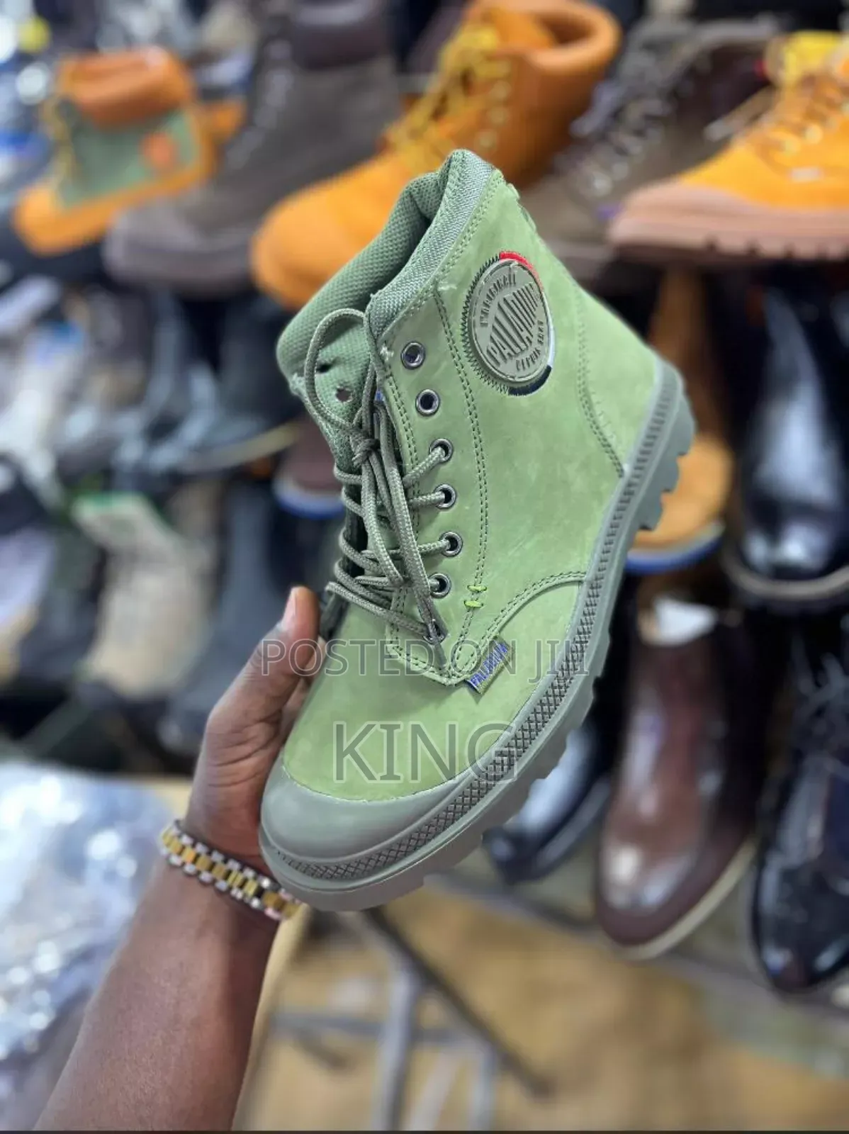 Bold Lace Up Palladium Boots