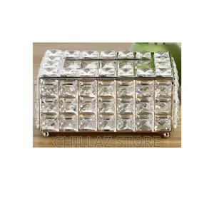 Decorative Crystal Tissue Holder Box.