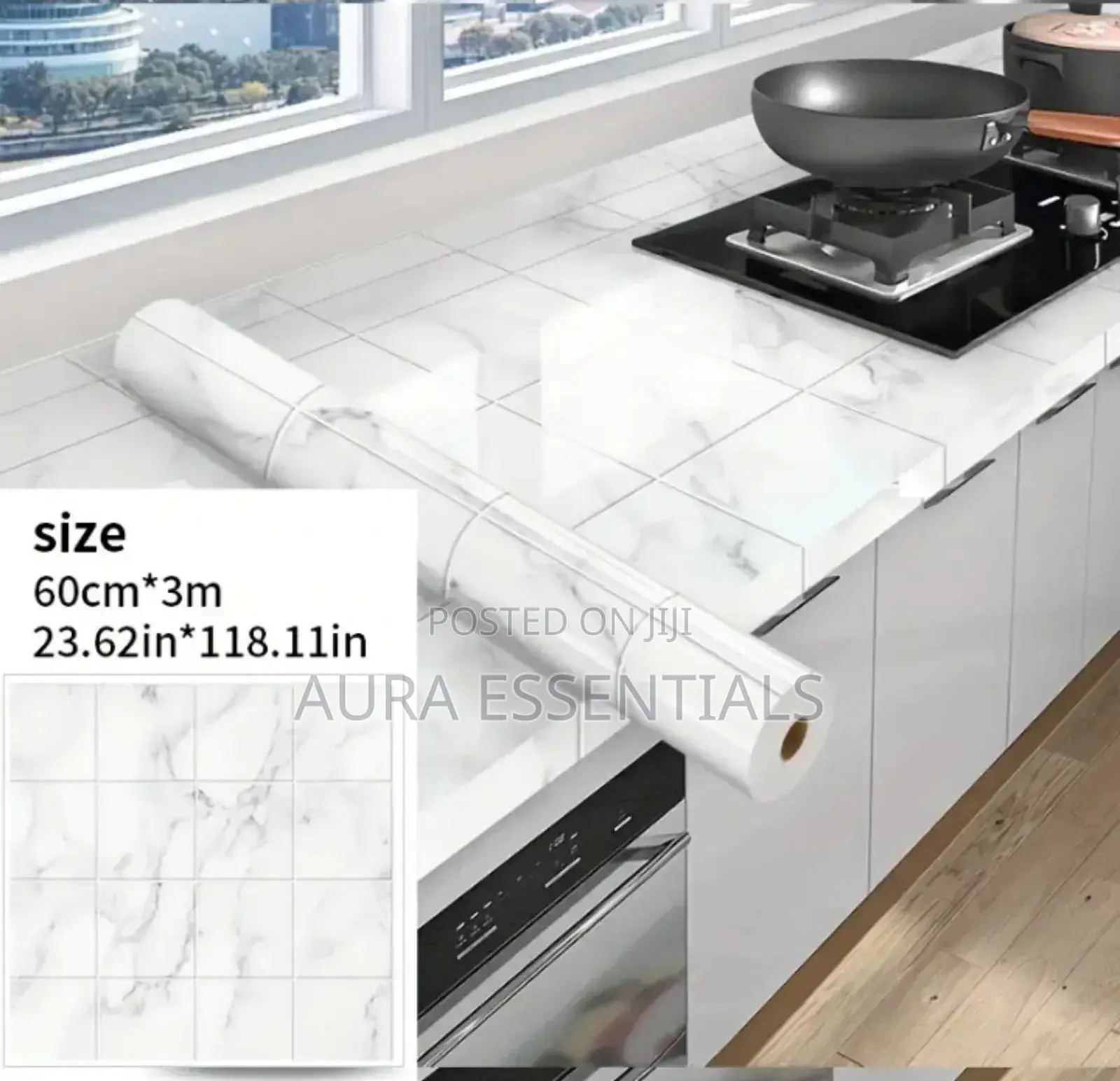 Marble Wallpaper Kitchen Desktop Waterproof Sticker