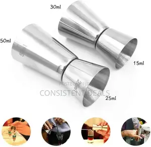 2pcs Double Jigger Cocktail Shot Measuring Cup