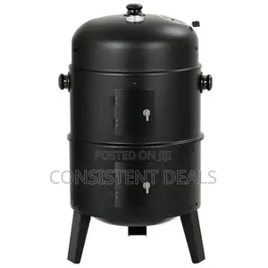 Multi-Layer Round Black BBQ Grill