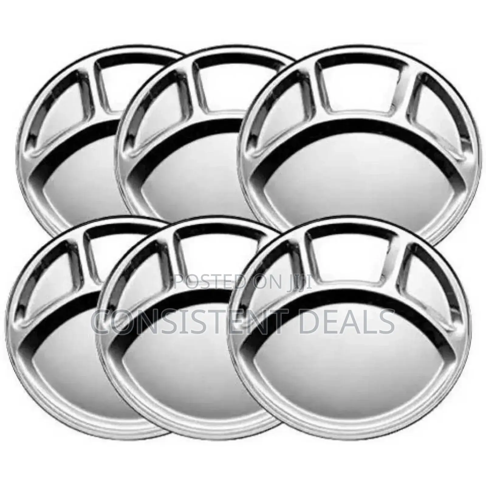 Stainless Steel 4 Section Food Plate