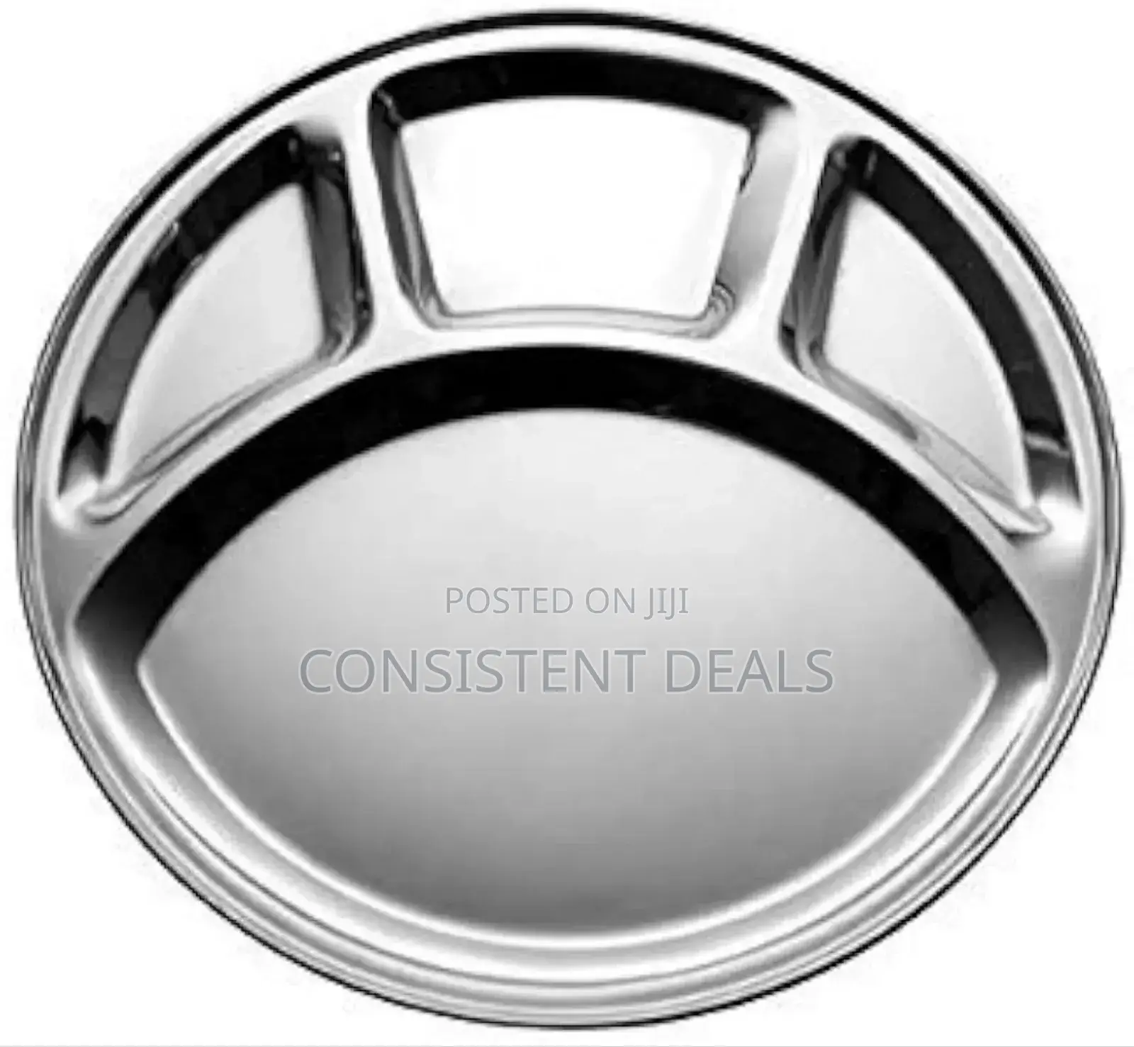 Stainless Steel 4 Section Food Plate