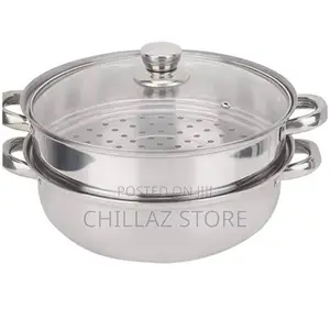 2 Tier Stainless Steel Food Steamer Pot.