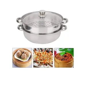 2 Tier Stainless Steel Steamer Pot.