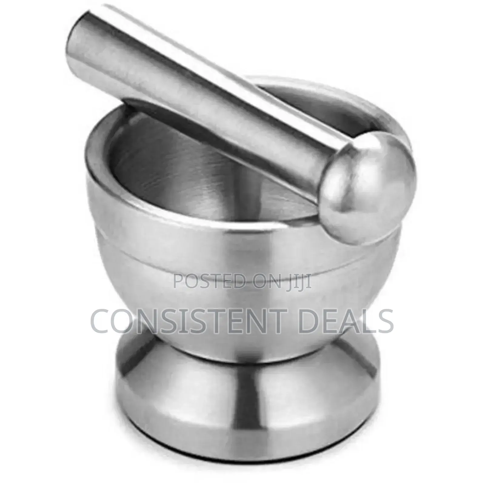Double Stainless Steel Metal Mortar and Pestle