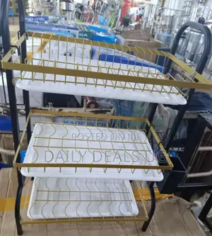 Metallic 3 Layer Dish Rack