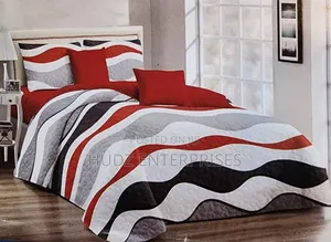 10pcs Duvet King Size 6*6 Black and Maroon