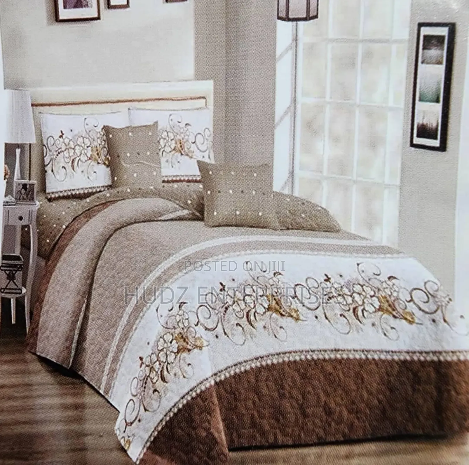 4pcs Bedspread 6*6 Coffee Brown