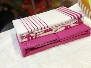 6pcs Bedsheeets 6*6 Cotton Pink Strapped