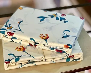 6pcs Bedsheeets 6*6 Flowered Cream