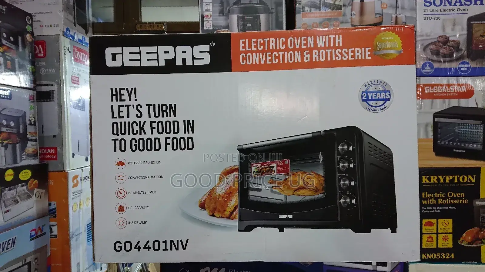 60 Litres Geepas Mini Oven.
