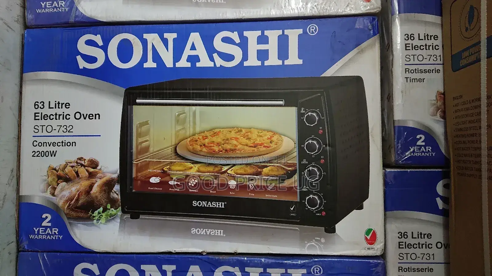 63 Litres Sonashi Counter Top Oven