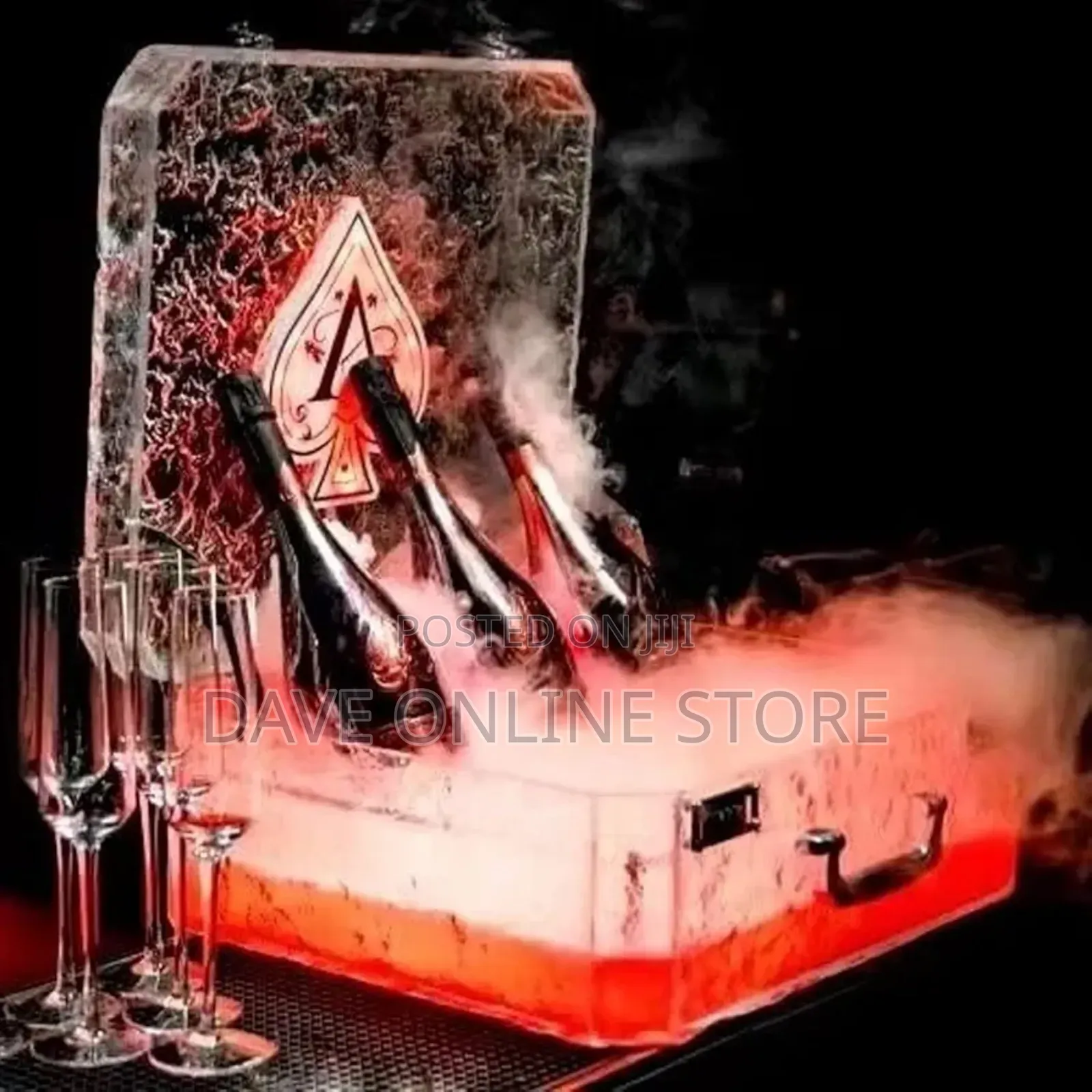 LED Champagne Bottle Presenter With Remote Control Bar