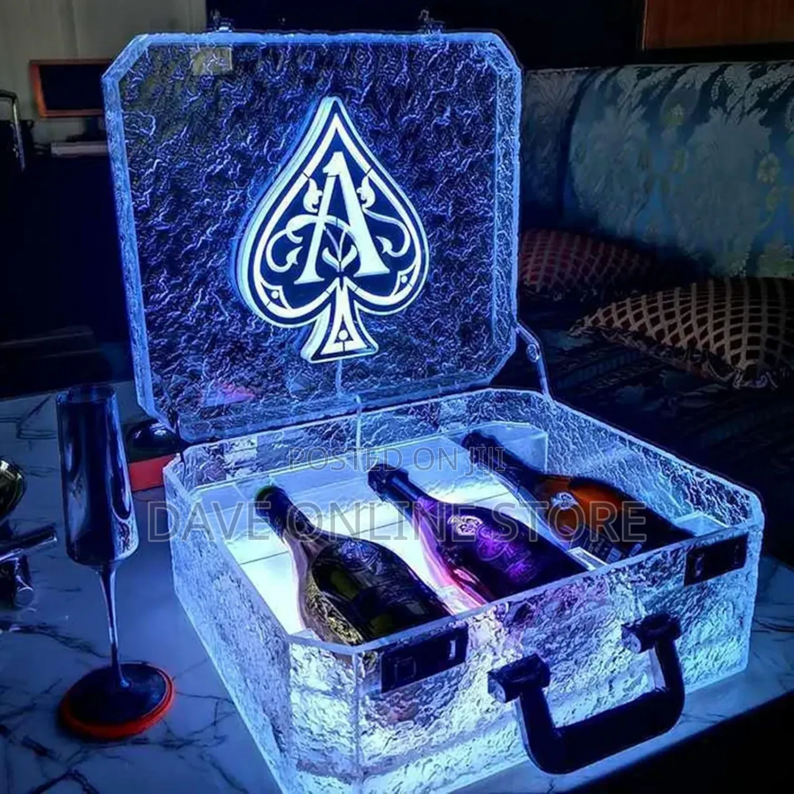 LED Champagne Bottle Presenter With Remote Control Bar