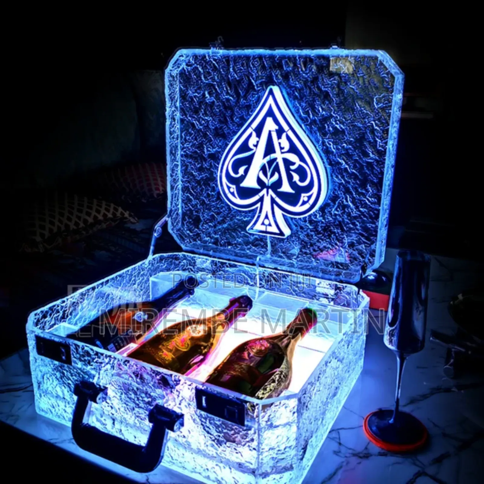 Acrylic LED Glow Wine Box Presenter for Nightclub