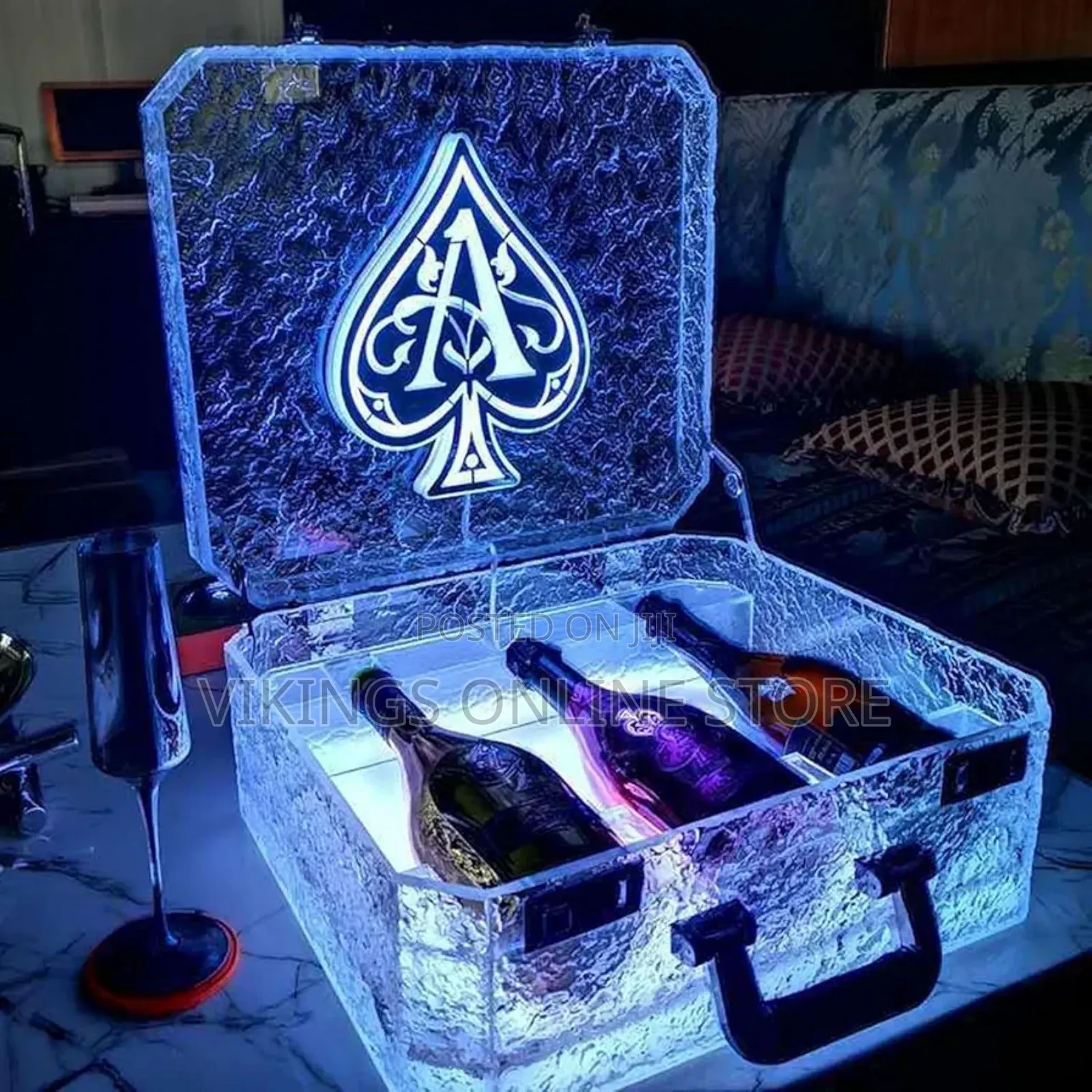 3 Bottles Rechargeable LED Ace of Spade Glorifier Box,