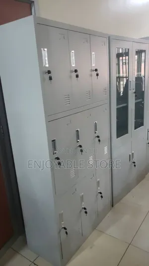 9 Compartments Locker/Locker Metallic