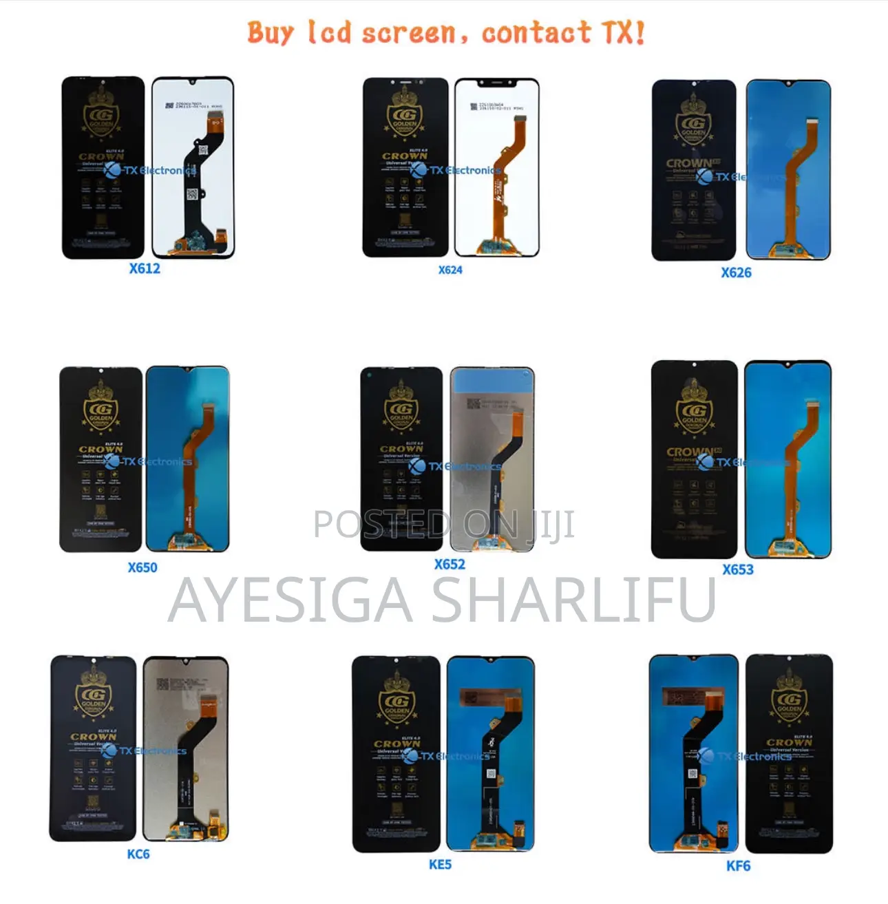 Infinix Tecno Original Screens in Stock