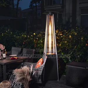 Outdoor Patio Stainles Steel Quartz Glass Pyramid Gas Heater