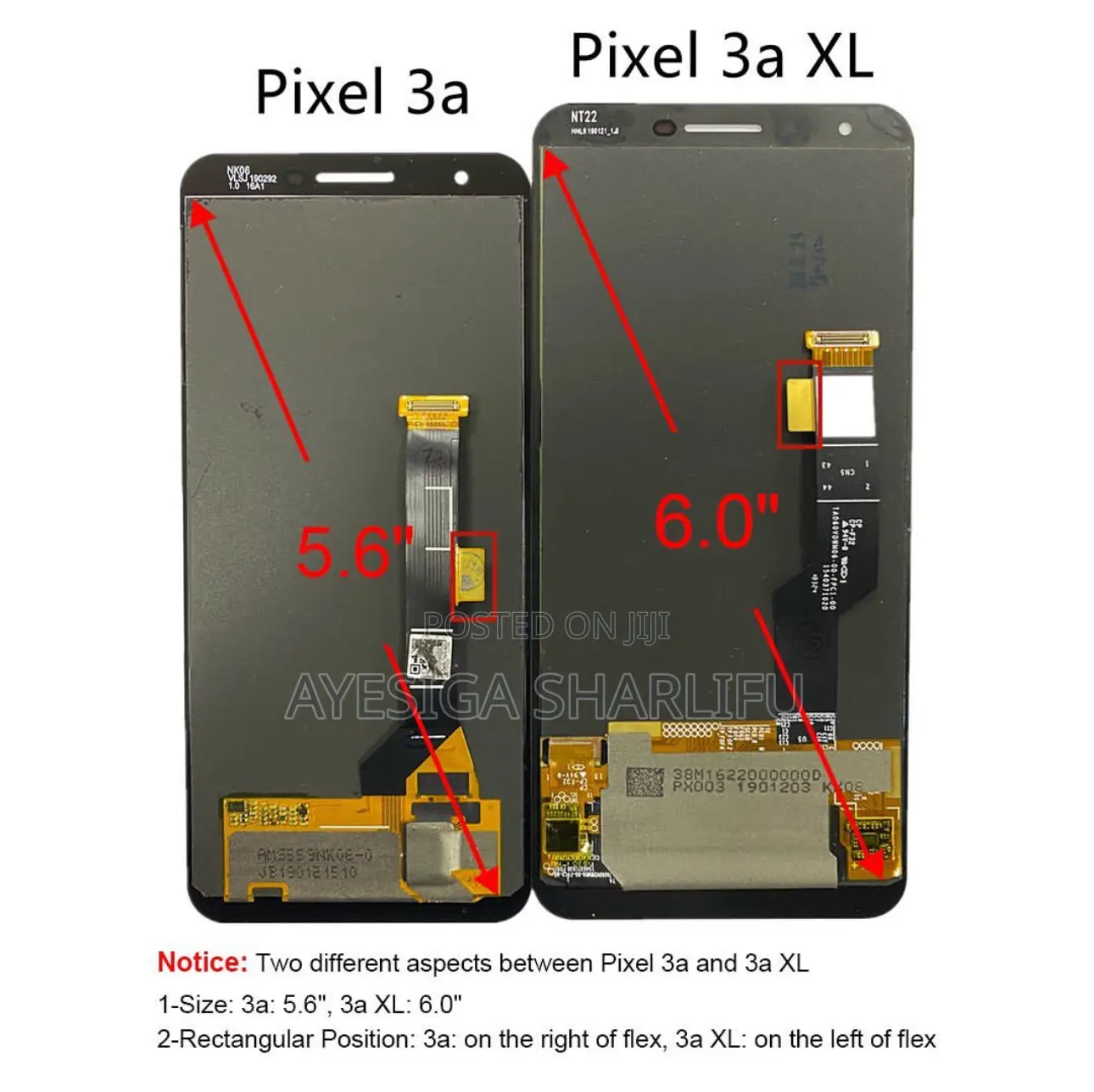 Google Pixel 3A,3axl Original Screens