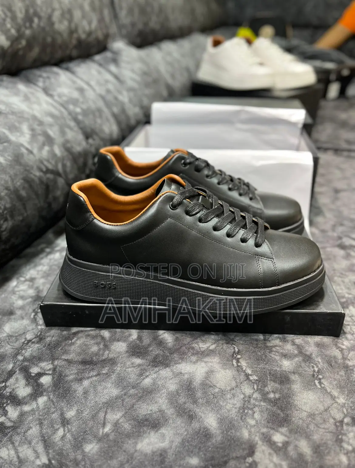 New Men’S Boss Leather Sneakes in Stock